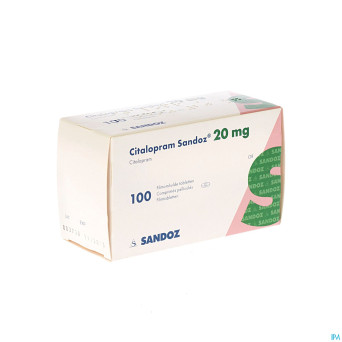 Citalopram sandoz comp 100 x 20 mg