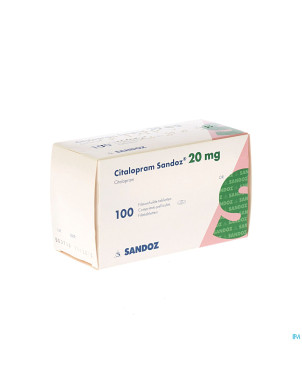 Citalopram sandoz comp 100 x 20 mg