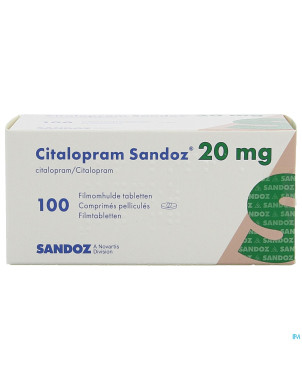Citalopram sandoz comp 100 x 20 mg