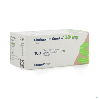 Citalopram sandoz comp 100 x 30 mg