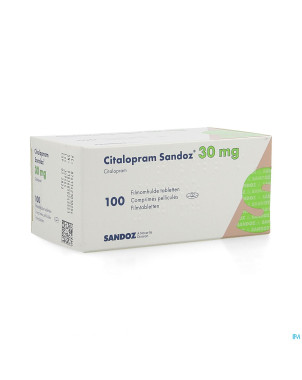 Citalopram sandoz comp 100 x 30 mg