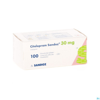 Citalopram sandoz comp 100 x 30 mg