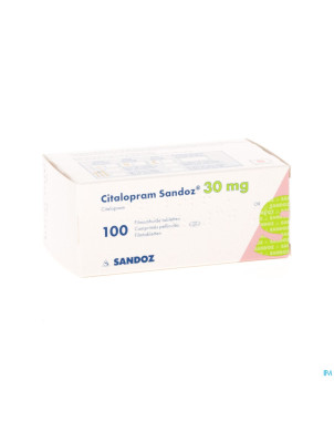 Citalopram sandoz comp 100 x 30 mg