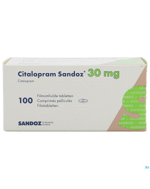 Citalopram sandoz comp 100 x 30 mg