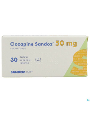 Clozapine sandoz comp 30 x  50 mg
