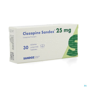 Clozapine sandoz comp 30 x  25 mg