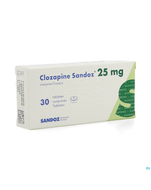 Clozapine sandoz comp 30 x  25 mg