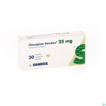 Clozapine sandoz comp 30 x  25 mg