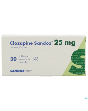 Clozapine sandoz comp 30 x  25 mg