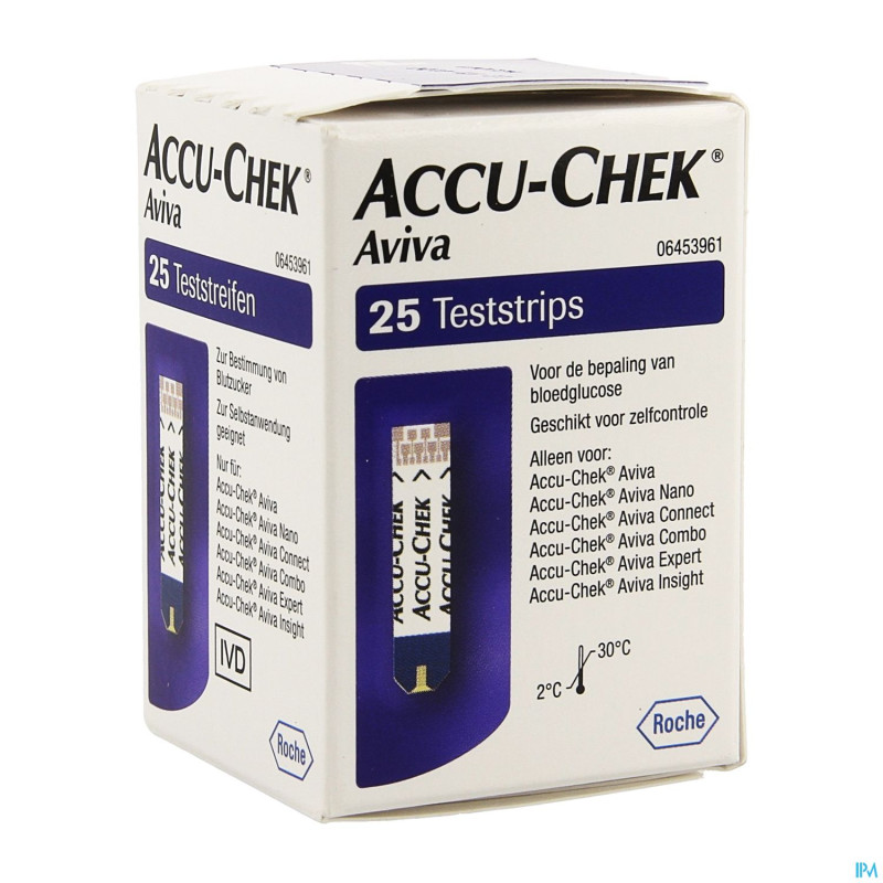 Accu chek aviva bandelette reactive  25 6453961016