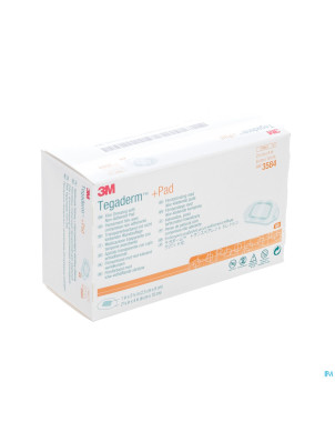Tegaderm + pad 3m transp steril  6cmx10cm 50  3584