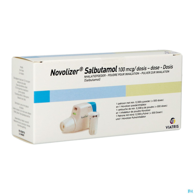 Novolizer salbutamol 100 mcg dos 200
