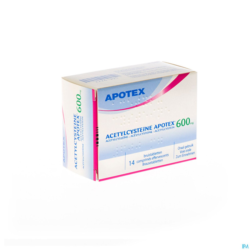 Acetylcysteine apotex comp eff 14 x 600 mg