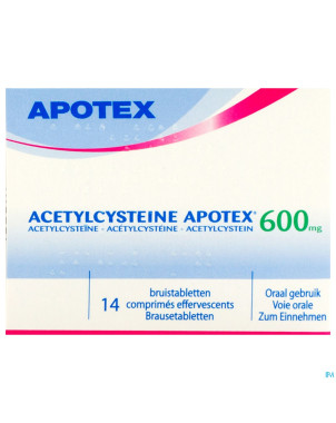 Acetylcysteine apotex comp eff 14 x 600 mg