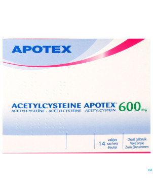 Acetylcysteine apotex sach 14 x 600 mg