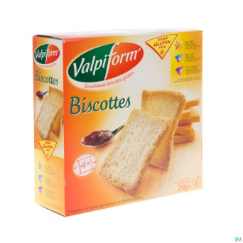 Valpi biscottes sans gluten    250g 6765 revogan