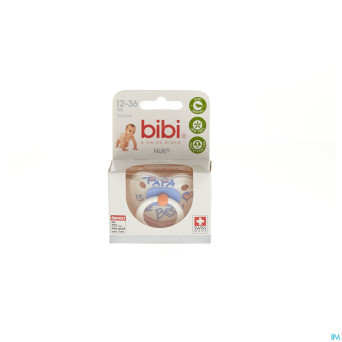 Bibi sucette papa 12mois pastel