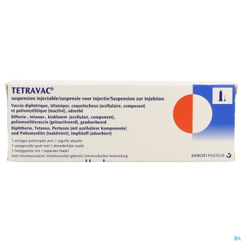 Tetravac ser premplie 0,5ml ud + 1 aig separee