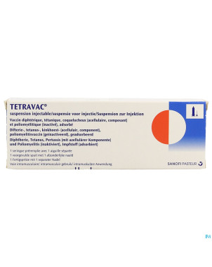 Tetravac ser premplie 0,5ml ud + 1 aig separee