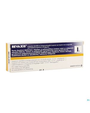 Revaxis ser preremplie 0,5ml ud + 1 aig separee