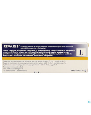 Revaxis ser preremplie 0,5ml ud + 1 aig separee