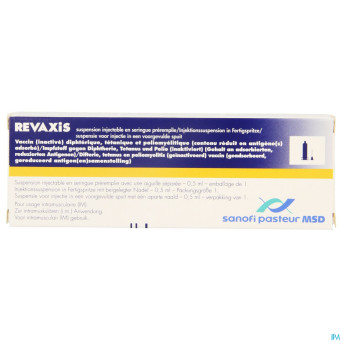 Revaxis ser preremplie 0,5ml ud + 1 aig separee