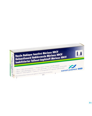 Rabique vacc inact 1fl+1voorgev spuit+2 afz naald