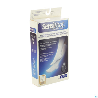 Sensifoot bas genou pied diabet. noir  1p  s 77132