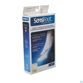 Sensifoot bas genou pied diabet. noir  1p  l 77138