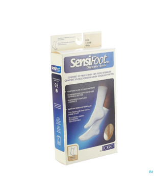 Sensifoot chaussette pied diabet.blanc 1p xs 77141