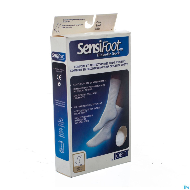 Sensifoot chaussette pied diabet.blanc 1p  s 77143