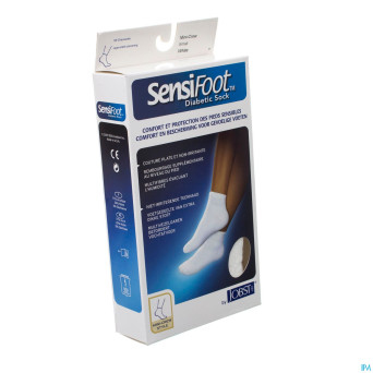 Sensifoot sockette pied diabet. blanc  1p  s 79758