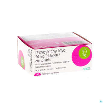 Pravastatine teva 20 mg tabl 98