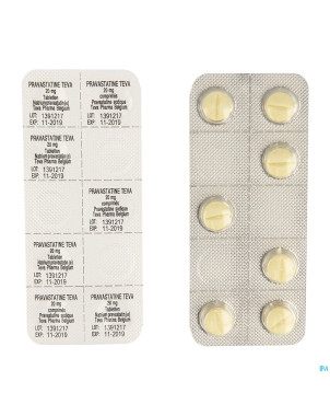 Pravastatine teva 20 mg tabl 98