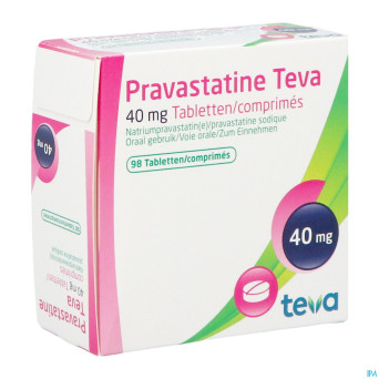 Pravastatine teva 40 mg tabl 98
