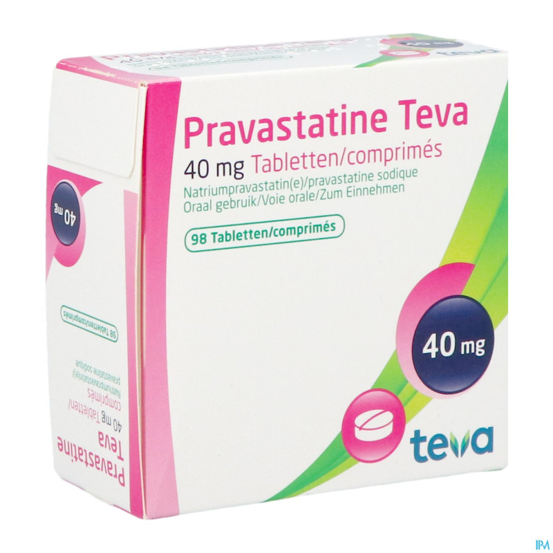 Pravastatine teva 40 mg tabl 98