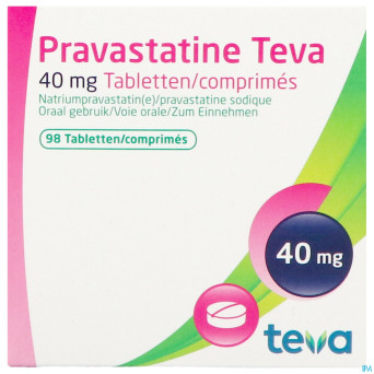 Pravastatine teva 40 mg tabl 98