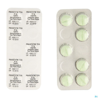 Pravastatine teva 40 mg tabl 98