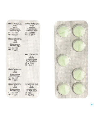Pravastatine teva 40 mg tabl 98