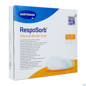 Resposorb silicone border oval 13x15,5 3 4130190