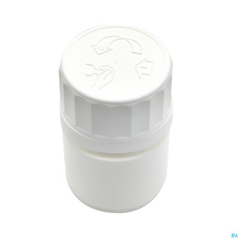 Capsule securite enf pot plast blc    30ml  25 aca