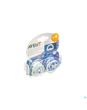 Philips avent sucette silicone nuit 6-18m    2