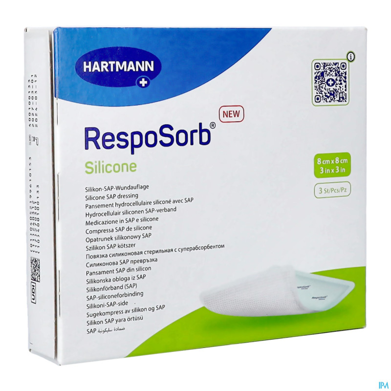 Resposorb silicone 8x8cm 3 413051