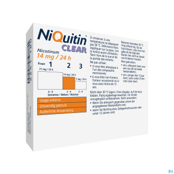 Niquitin clear patches 21 x 14 mg