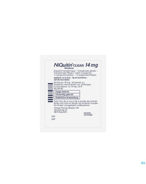 Niquitin clear patches 21 x 14 mg
