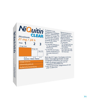 Niquitin clear patches 21 x 21 mg