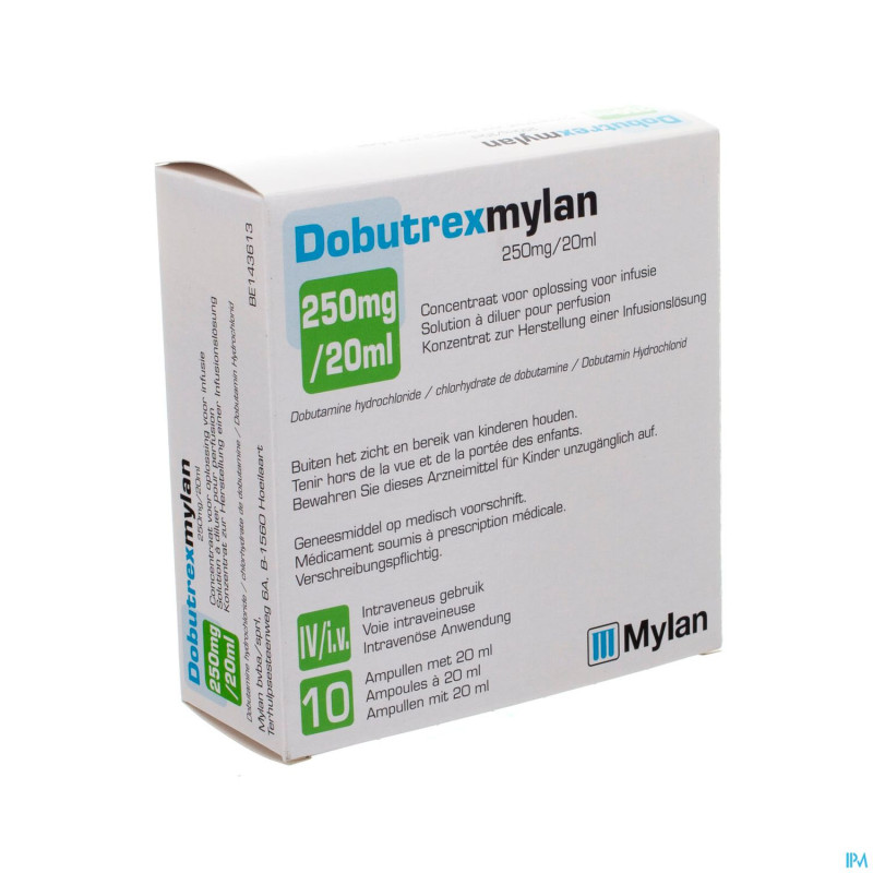 Dobutrexviatris fl inj 10x250mg/20ml