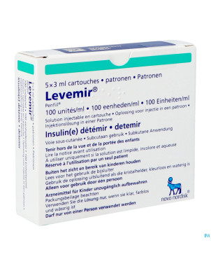 Levemir penfill 5x3ml 100 u/ml
