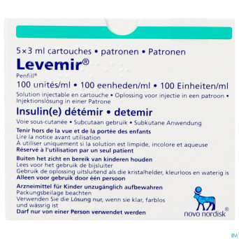 Levemir penfill 5x3ml 100 u/ml