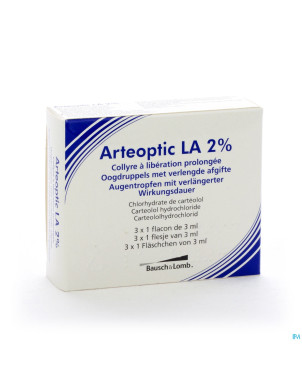 Arteoptic la 2% collyre fl 3x3ml 20 mg/ml